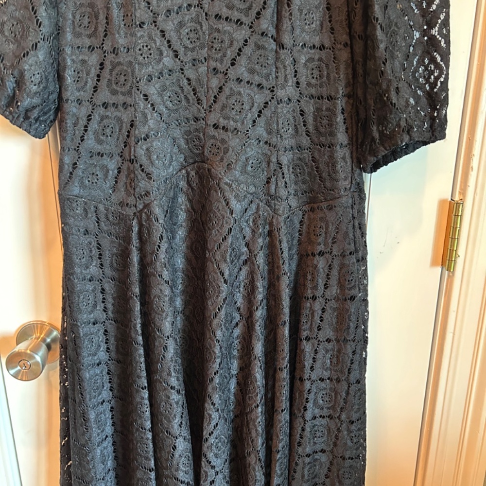 Black crochet Rabbit Rabbit Rabbit dress - Picture 5 of 7